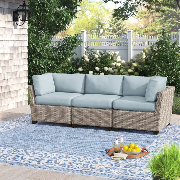 Wicker patio sectional discount sofa